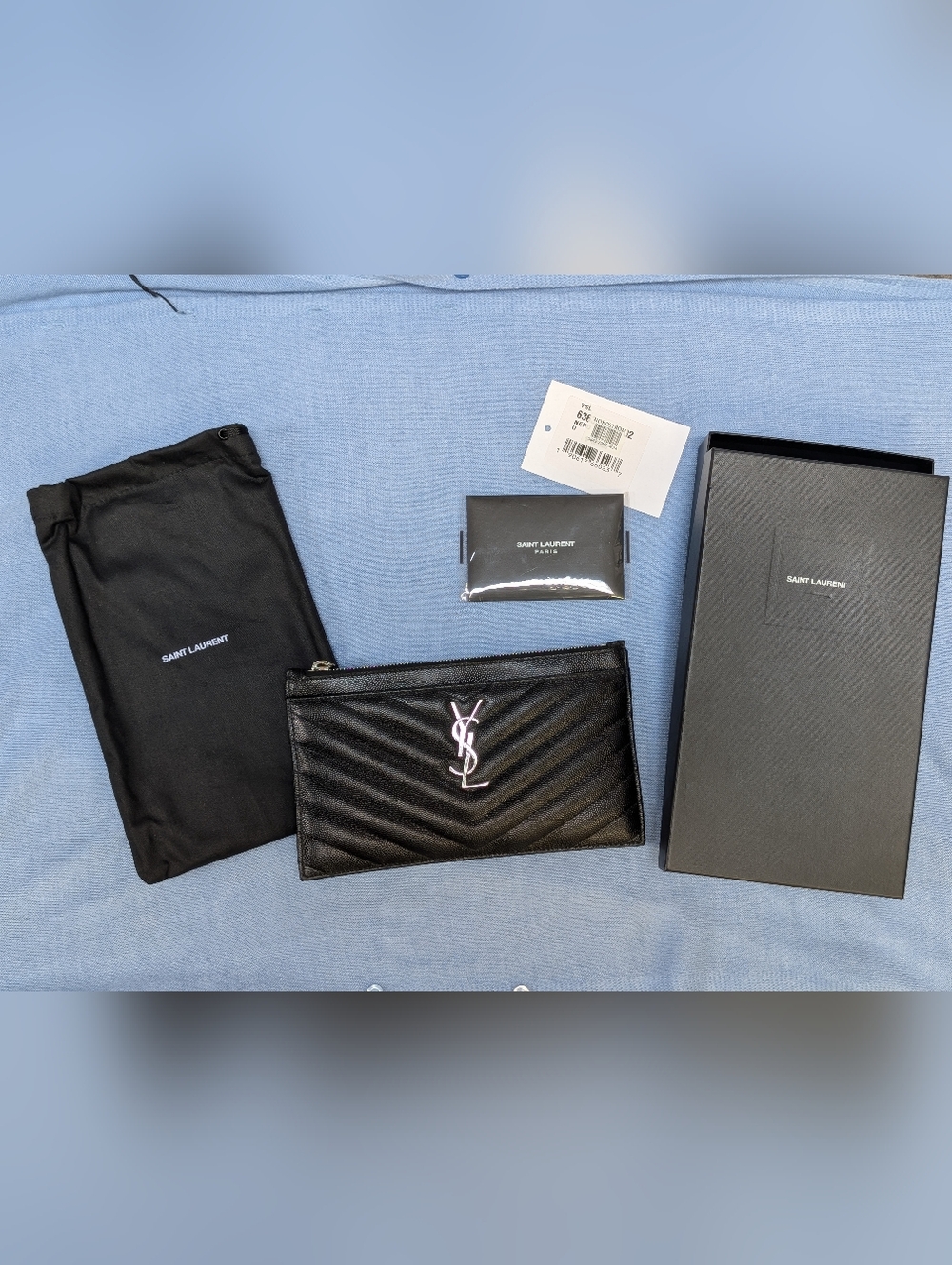 YSL Pouch Monogramme Grain De Poudre Tech
